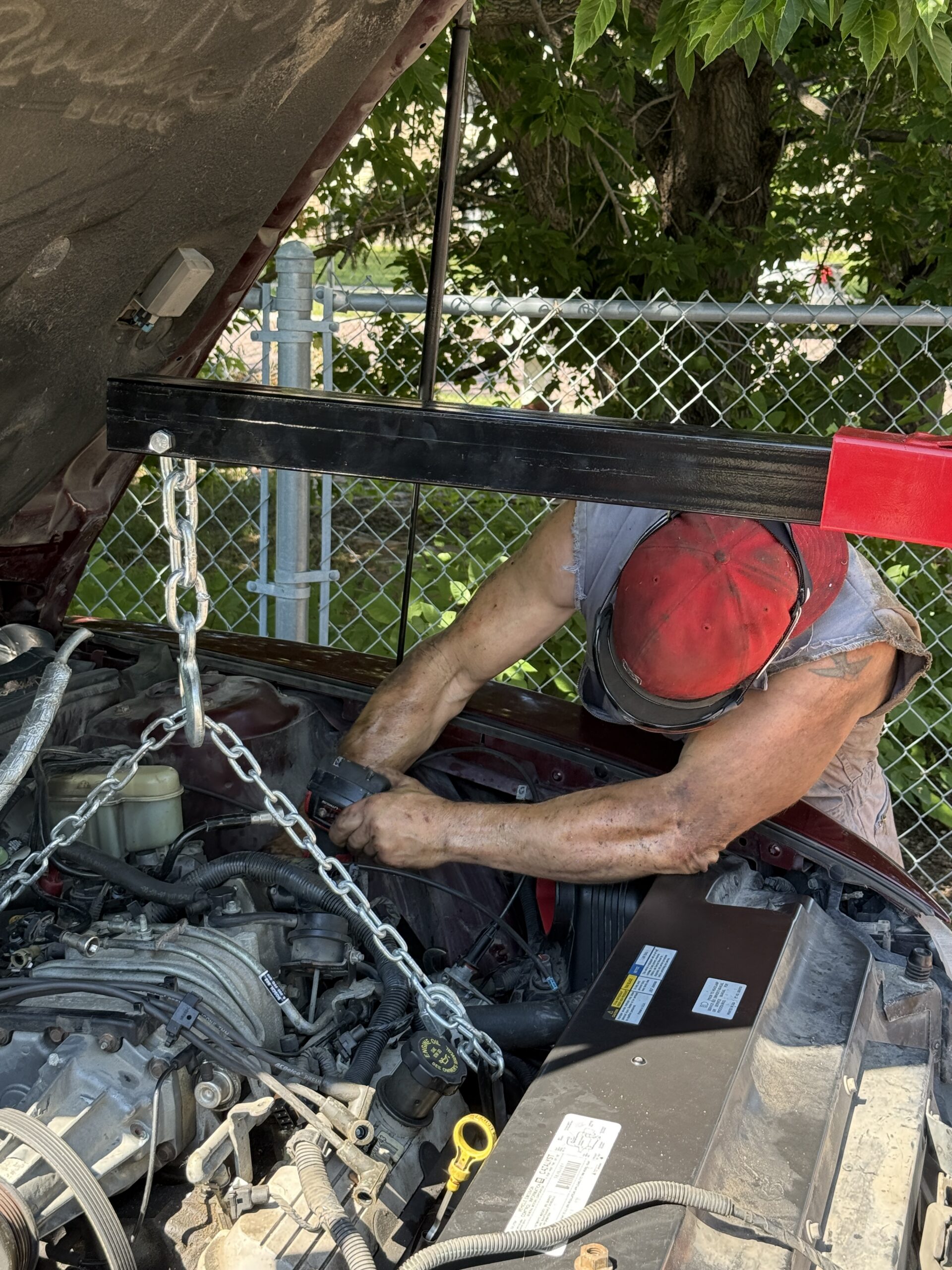 Paddy's Mobile mechanic working on a car in Fargo, ND